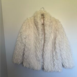 Gianni Bini Cream Faux Fur Jacket